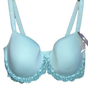 Wacoal 36G Embrace Lace‎ Pastel Blue Underwire Padded Bra NWT